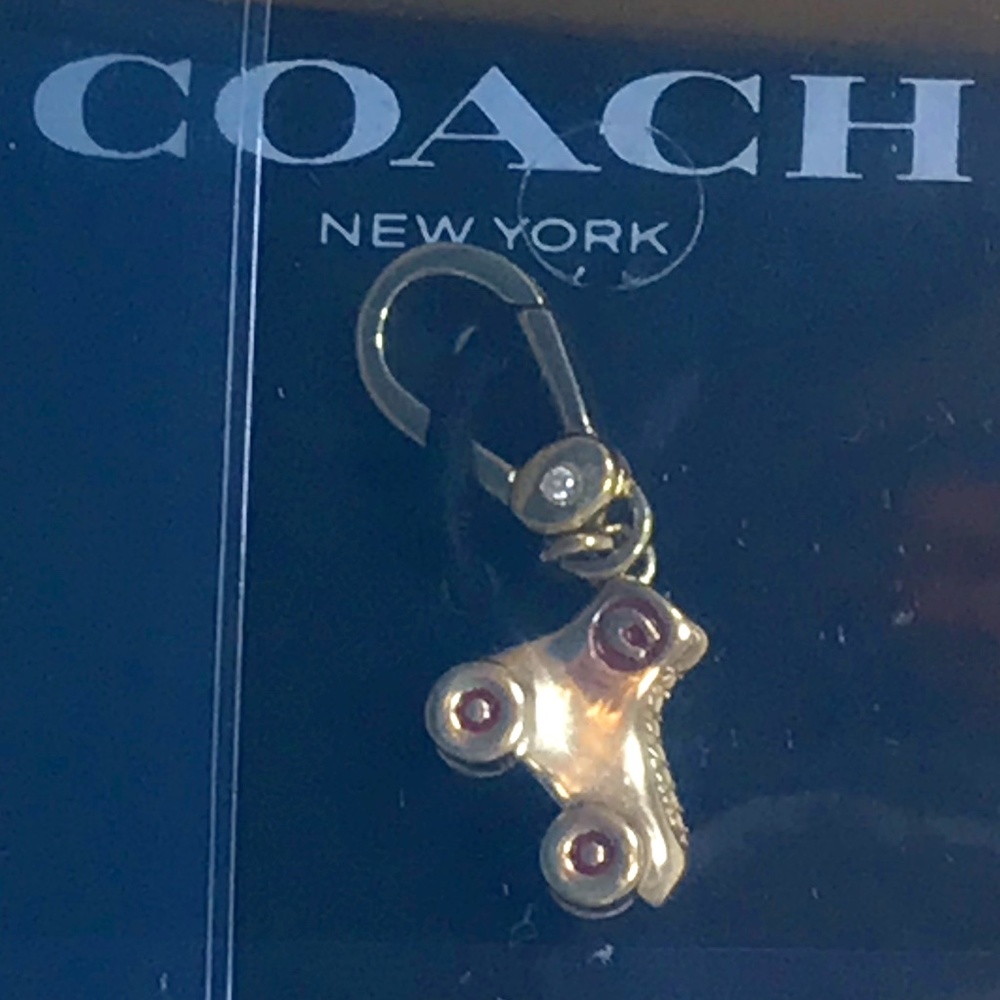 NWT Coach Gold Tone Limited Edition Roller Skate Charm Still In Packaging